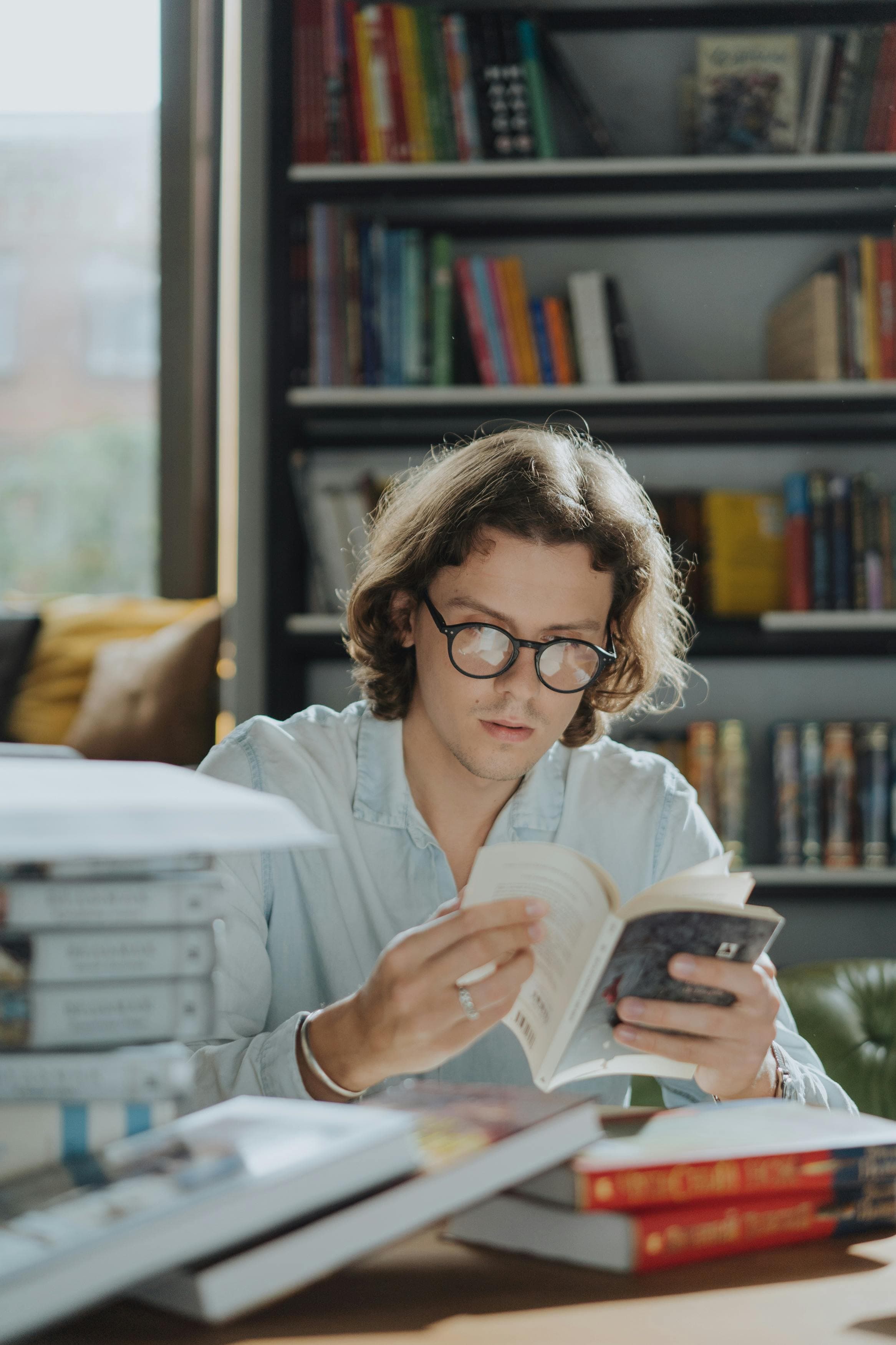 Student with books