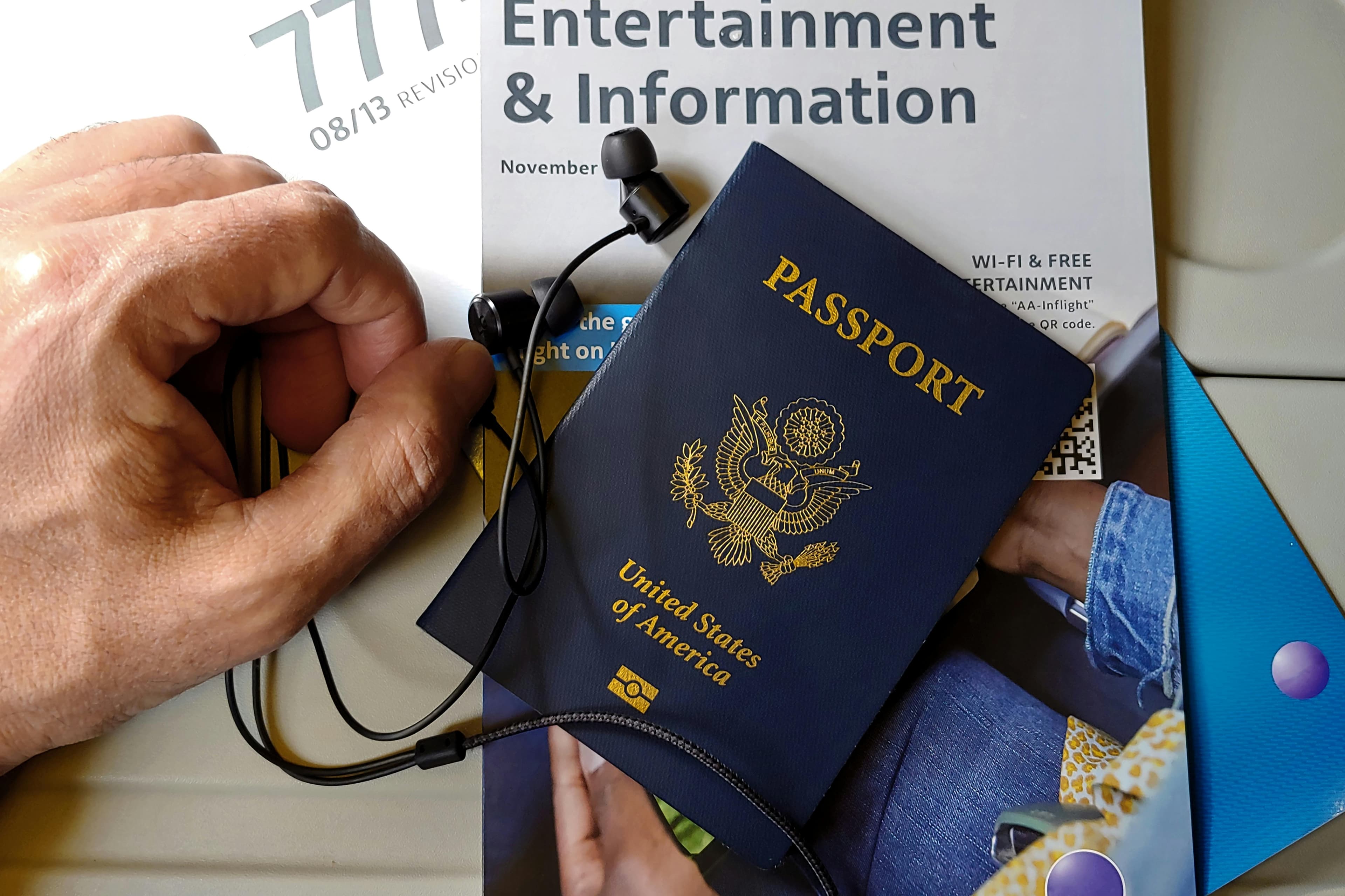 Student with visa documents